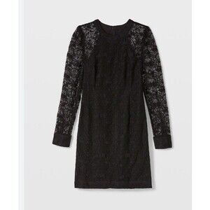 Club Monaco Fitted Lace Dress Womens Size 0 Black